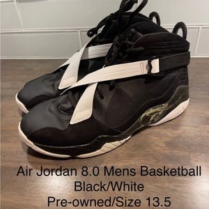 Air Jordan 8.0 Mens Basketball
Black/White
Pre-owned/Size 13.5